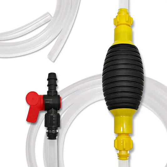 Multifunction Liquid Sucker Pump High Flow Manual Fuel Pump 9.8 Ft Hose -Portable Hand Siphon Transfer Pump Kit Fit for Gasoline Oil Diesel Water Liquid Fluid