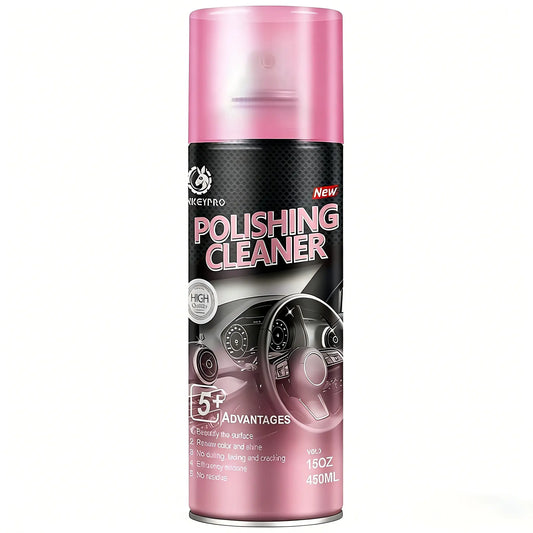DONKEYPRO Car Interior Protectant Spray - Interior Car Cleaner for Leather & Plastic, 1-Step Tire Shine Spray with Precise Even Shine & Minimal Overspray, 15Oz